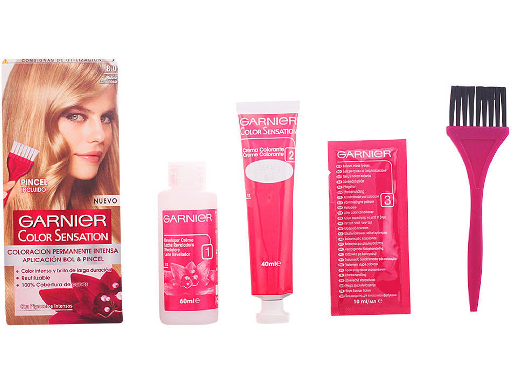 Tinte de Cabello GARNIER Color Sensation N8 Rubio Luminoso