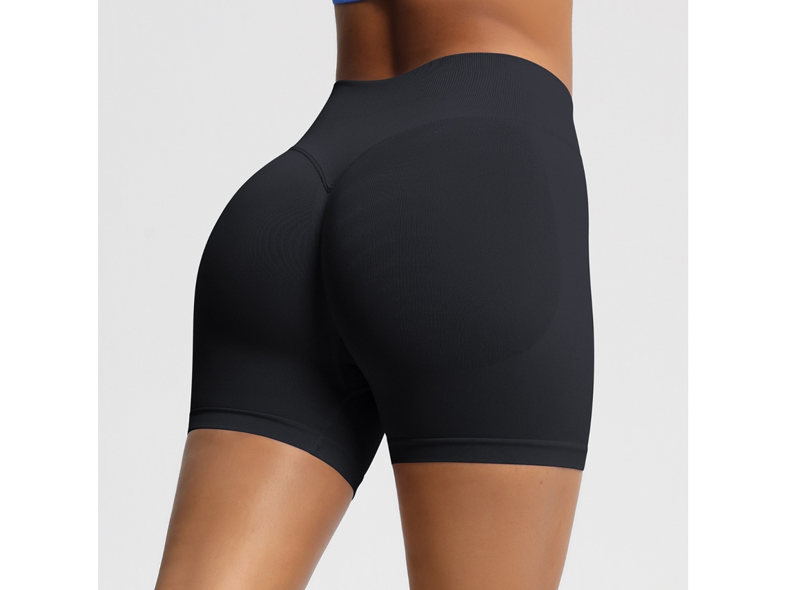 Pantalones Cortos De Yoga Para Mujer, De Secado Rápido, De Talle Alto, Para Yoga Y Ejercicio Físico, Talla M (negro) Czhhmart