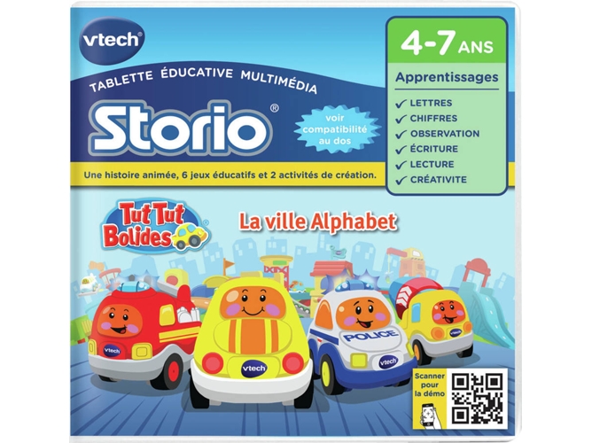 Juego VTECH Tut Tut Bolides La Ville Alphabet para Storio 2