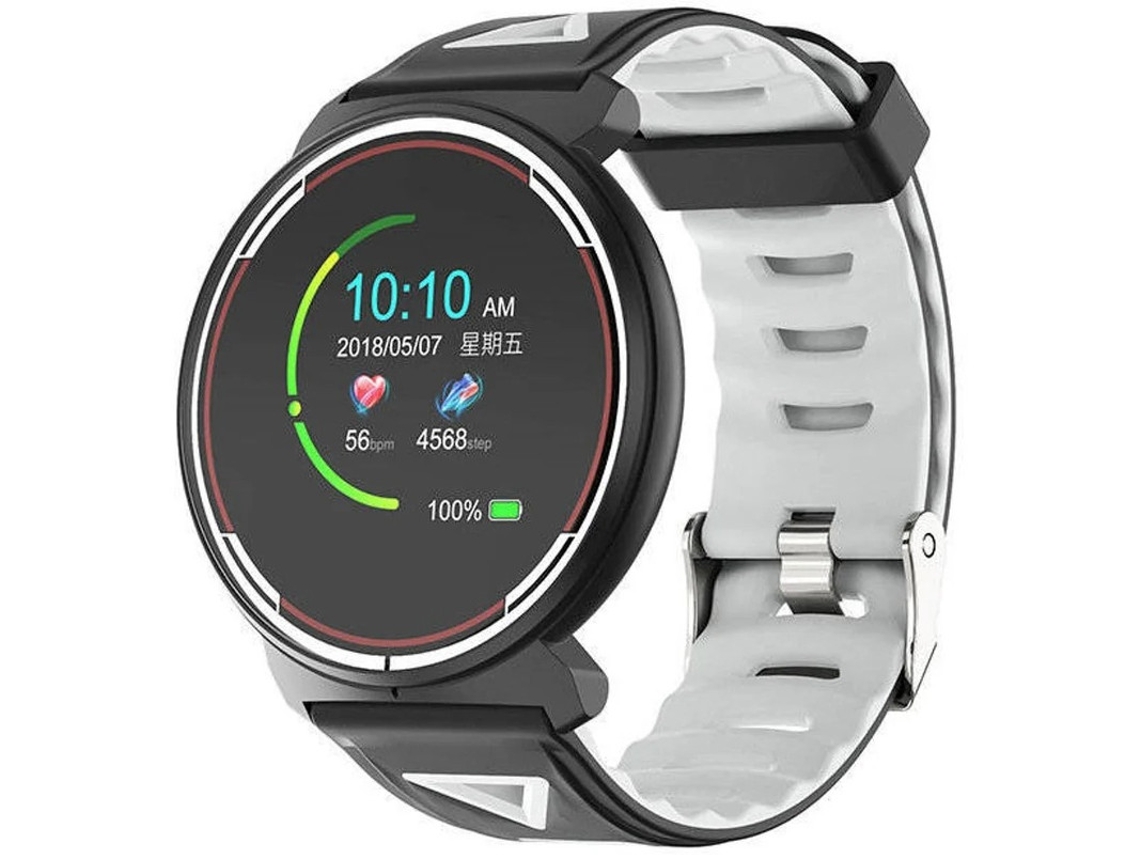 Reloj inteligente Android iOS con monitor de actividad física, presión arterial, frecuencia cardíaca, IP68, resistente al agua, contador de calorías, Bluetooth, Bestvite (gris)