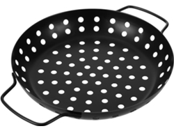 Grelha Para Churrasco Com Revestimento Antiaderente E Alça Dupla, Bandeja Com Furos Grandes Para Grelhar Em Casa Ou Ao