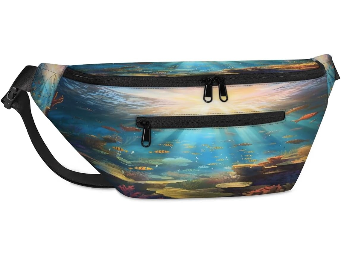 Bolso de hombro Tropic Underwater World Ocean para hombre y mujer, 38 x 25 x 9 x 19 cm, diseño impermeable.