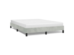 Maison Exclusive - Estructura De Cama Sin Colchón, Gris Claro, 152x203 Cm, Queen, Terciopelo