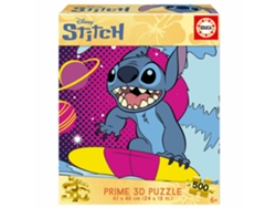 Puzzle Educa 500 piezas Prime 3D Lenticular Disney Stitch 20272
