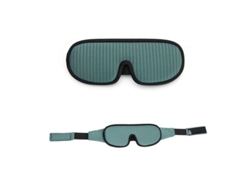 Antifaz MDUG transpirable y ajustable con correas, ideal para descansar y viajar, con protección solar (verde)