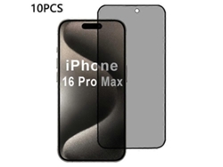 Protector de pantalla antiespía 2.5D, 28 grados, compatible con iPhone 16 Pro Max, 10 unidades/paquete Vledary