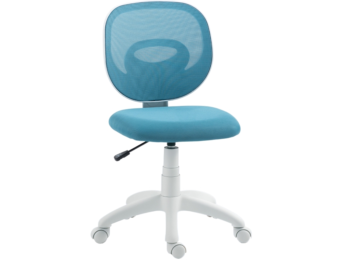 Silla De Oficina Azul Ergonómica Respaldo Forma C, Altura Ajustable