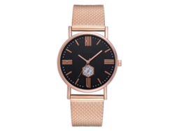 Reloj De Pulsera Casual Formal Unisex Con Correa De Silicona Fanteeda (oro Rosa)