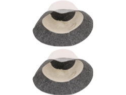 Juego De 2 Gorros Absorbentes De Fieltro Gris Y Blanco Para Sauna.