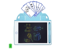 Tableta de dibujo y escritura LCD de 8.4 pulgadas, fondo multicolor. Portátil, con bloqueo de borrado. Incluye tarjetas de aprendizaje.