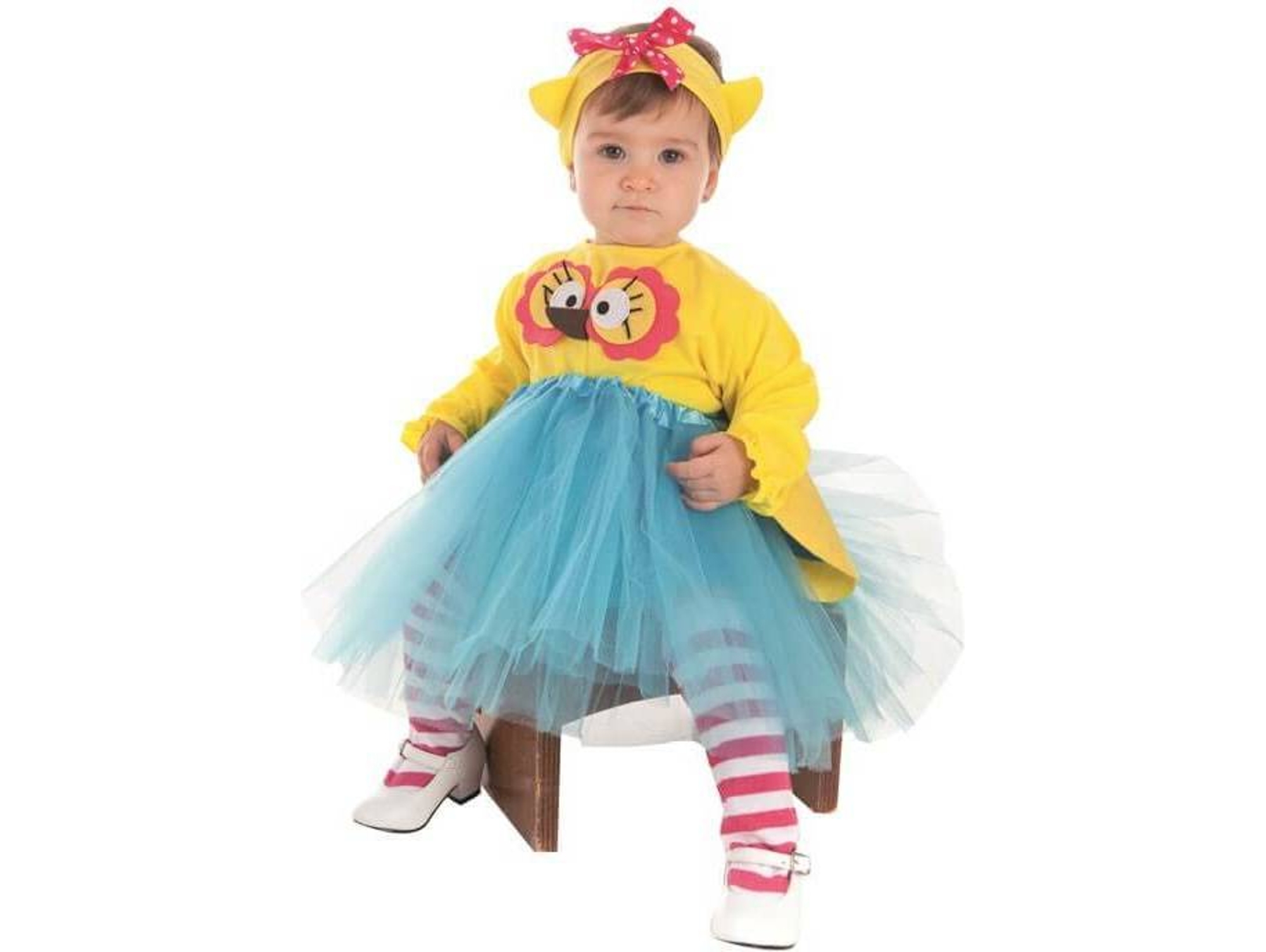 Disfraz de Bebé DISFRAZZES Buhíta Con Ojazos Azul Y Amarillo (Talla: 1 a 2 años)