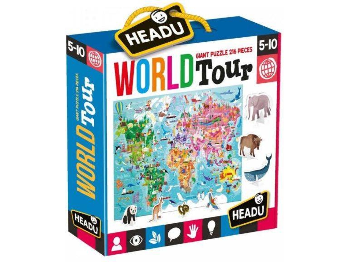 Puzzle HEADU Vuelta al mundo 216 piezas (5 años)