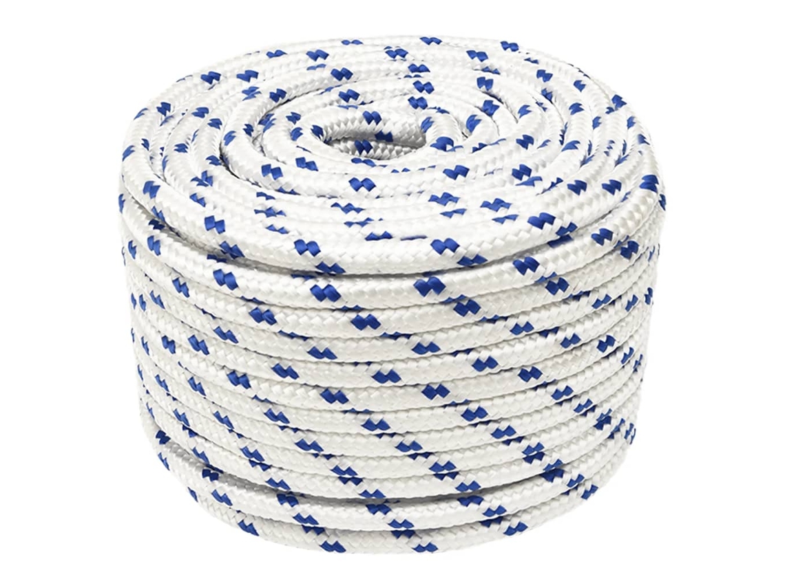 Cuerda para barcos de 14 mm y 100 m, de polipropileno blanco, HARLANV1