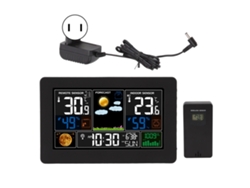 2026 Store-reloj Meteorológico Con Pantalla Grande Multifunción Para Tiempo Temperatura Humedad Presión Enchufe Us 100-240v