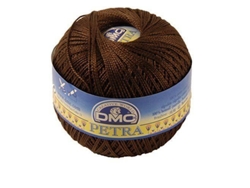 Hilo Dmc Petra, 100% algodón, marrón oscuro, talla 5