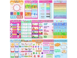 Wekamos Conjunto De 14 Pôsteres Educativos Para Meninos E Meninas, Coloridos Educação Infantil, Papel