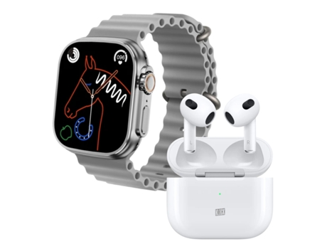 Smartwatch KLACK Sport Set S8Ultra Grey y Auriculares Bluetooth Pro 6S