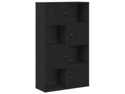 Estantería de Derivados de Madera de Roble Negro, 60x24x101,5 cm