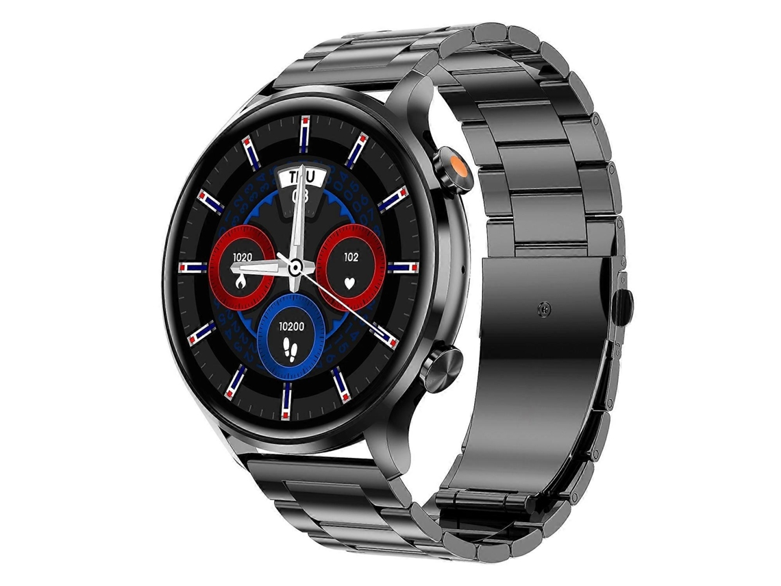 Reloj inteligente ultrafino QS40 de 1,39 pulgadas con correa de acero, monitor de salud, llamadas Bluetooth y funciones deportivas. Ly Ebike