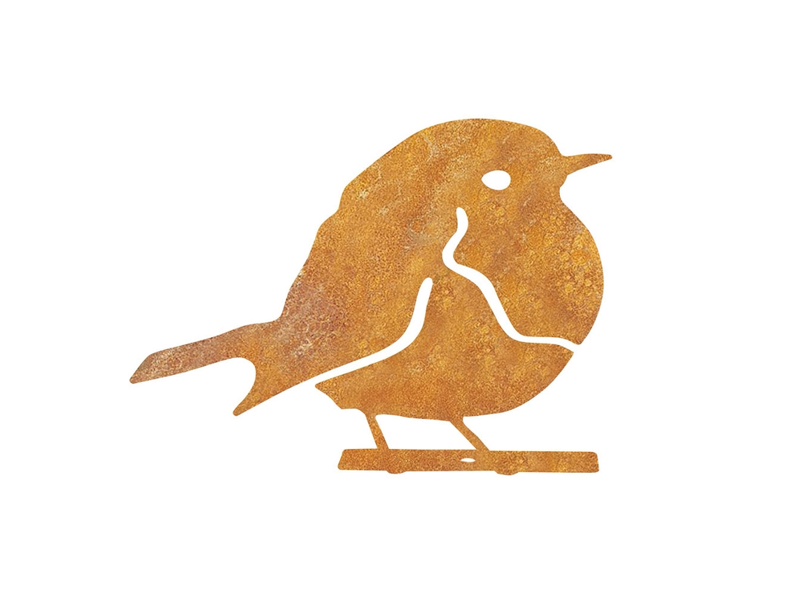 Decoración de jardín con silueta de pájaro de metal