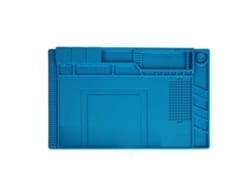 Almofada De Silicone Magnética Isolante De Calor Anti-corrosiva Para Bancada De Trabalho Azul Escuro
