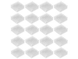 Yncm2026-20 Piezas Disipador De Calor Aluminio Plata Con Adhesivo Tp25x10x25 Para Cpu Componentes Electrónicos