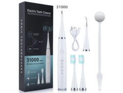 (blanco) Kit De Blanqueamiento Dental Y Eliminación De Placa, Cepillo De Dientes Eléctrico Y Herramientas De Limpieza (un Juego)