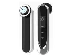 Dispositivo de belleza RF, luz LED facial de belleza, masajeador facial con absorción de iones de cadmio, limpieza iónica, importado, Chennnls negro