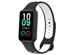 Correa de silicona compatible con Xiaomi Smart Band 8 Active/Redmi Band 2, suave y duradera en blanco y negro Chennnls