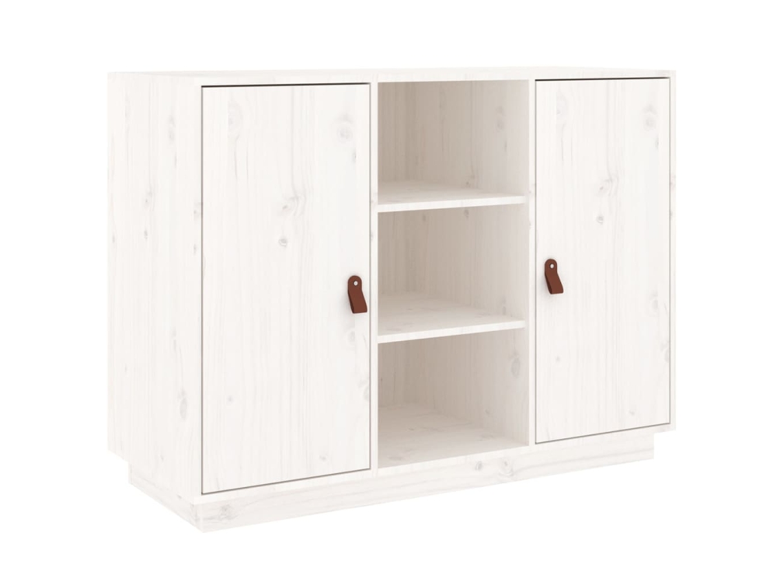 Maison Exclusive - Aparador Madera Maciza De Pino Blanco 100x40x75 Cm