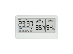 Higrómetro digital Baok con termómetro electrónico, pantalla LCD con hora y fecha para invernadero, jardín y cobertizo.