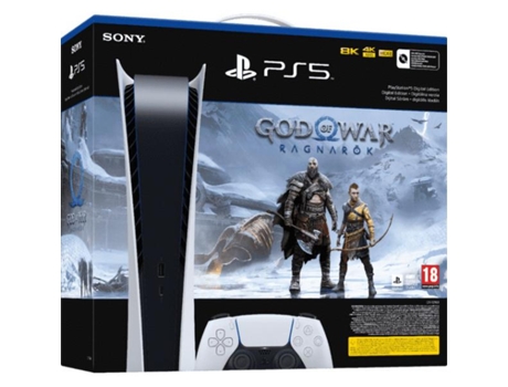 Consola PS5 Digital Edition + God Of War Ragnarok Bundle White (825 GB)