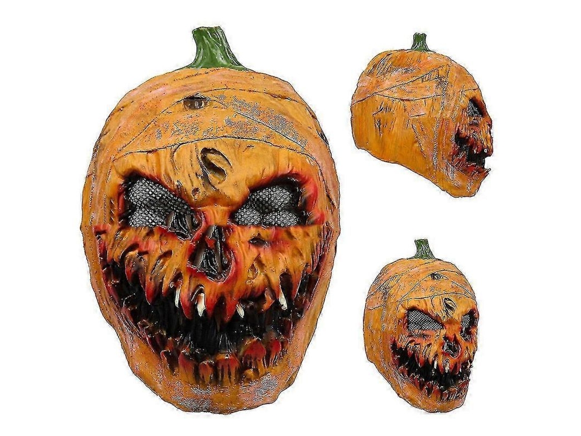 Máscara De Cabeza De Calabaza Aterradora Para Cosplay, Fiestas De Terror, Regalos Y Accesorios De Halloween.