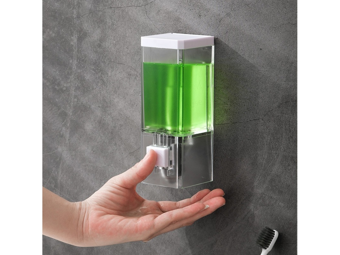 Dispensador De Jabón Manual De Prensa Sin Taladro, Para Montaje En Pared, Botella Desinfectante Sin Residuos