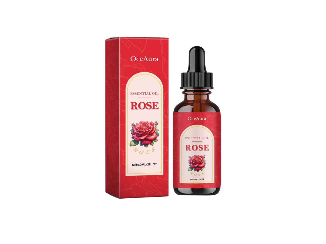 Aceite esencial de rosa con efecto hidratante.