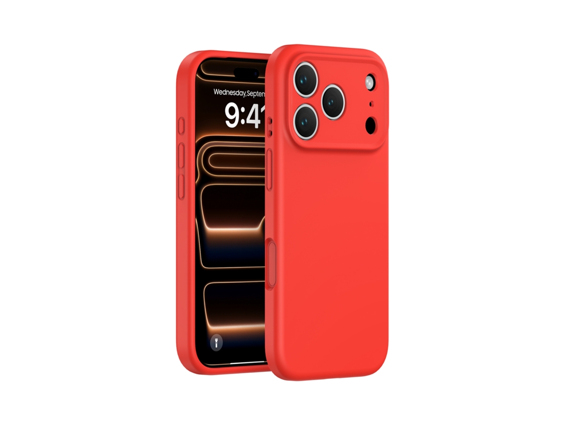 (rojo, Iphone 17) Funda De Silicona Líquida Para Iphone, Cobertura Total Sin Huecos, Protección De Botones De Una Sola Pieza.