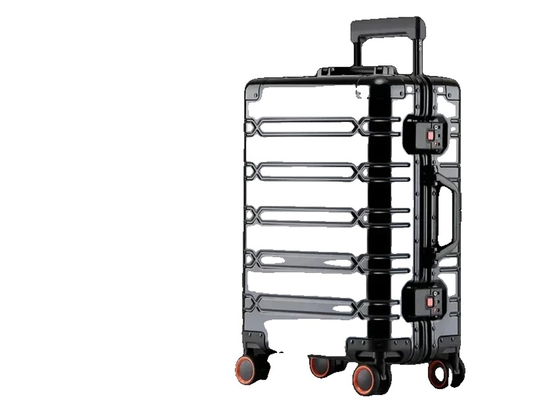 Equipaje con ruedas de 20 pulgadas, aleación de aluminio y magnesio resistente, color negro, OEM de 20 pulgadas