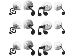 12 Colgantes Pvc Negro Diseño Notas Musicales Fáciles Instalar Decoraciones Creativas Espiral Fiestas