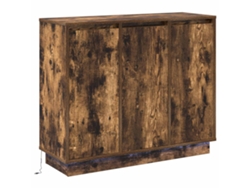 Aparador LED de roble ahumado 90 x 32 x 75 cm MAISON EXCLUSIVE