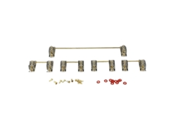 5 estabilizadores de teclado con montaje en PCB chapados en oro transparente para teclados mecánicos. Everley891