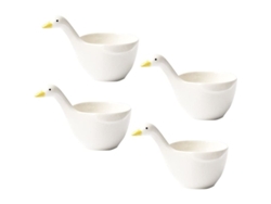 2026altiro-4 Cuencos De Cerámica Con Forma De Pato Para Postres, Salsas, Condimentos Y Té.