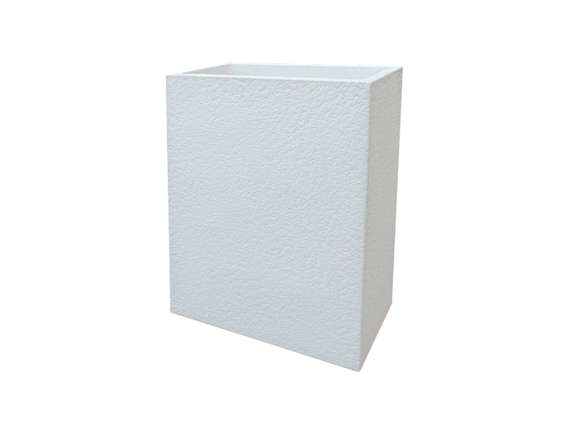 Jarrón de hormigón pintado de blanco - 50x25x70cm ARTICIMENTOS