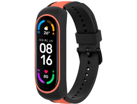 Correa GIFT4ME (Xiaomi Mi Band 6 - Negro Naranja)