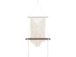 Estantería De Pared Colgante De Estilo Bohemio Con Tapiz De Macramé.