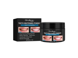 Polvo blanqueador dental eficaz con carbón activado.