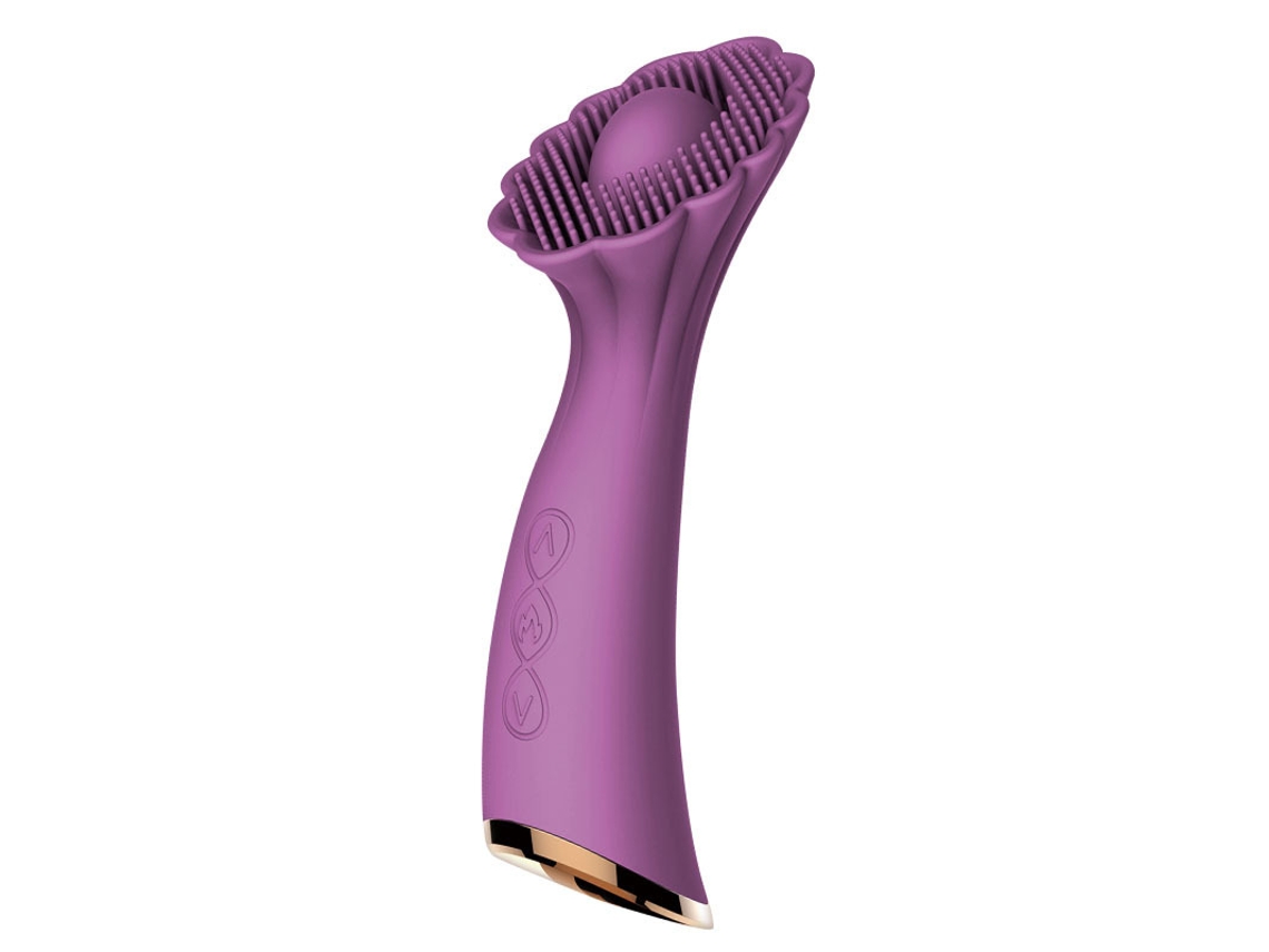 Vibrador De Masaje Con Cepillo En Forma De Flor Con 10 Modos Para Mujeres (prpura)