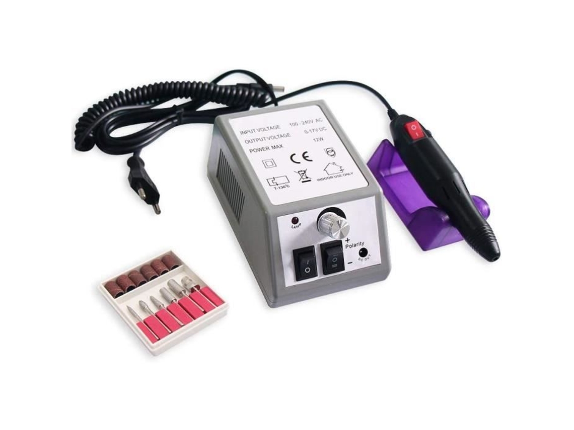 Lijadora Eléctrica Profesional para Manicura y Pedicura - Blanca SIN MARCA