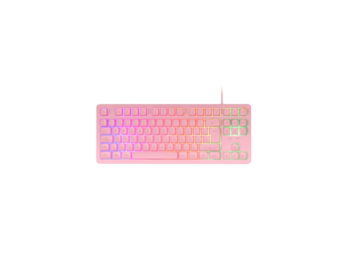 Mars Gaming Mk023, Teclado Tkl Gaming, Tecnología H Mech Hybrid, Iluminación arcoíris FRGB, Anti-ghosting, Compatible con Mk023pes Mk023pesvayotoy