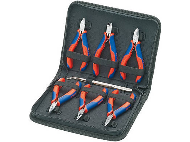 Conjunto de Alicates p/ Electrónica KNIPEX 00 20 16 (7 Piezas)