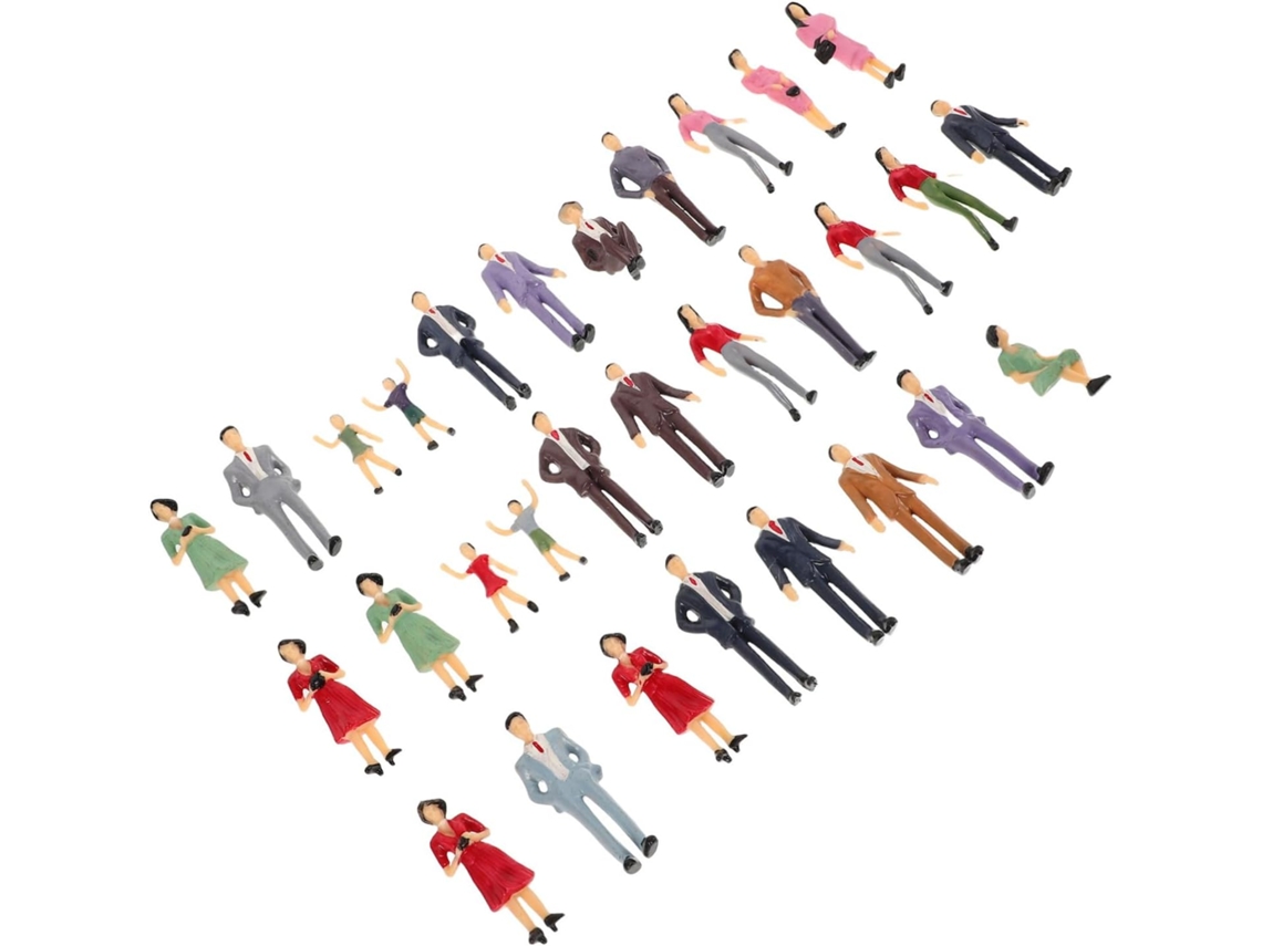 30 Figuras Miniatura De Abs De Pie Para Decoración, Escenas, Maquetas Y Figuras Decorativas.